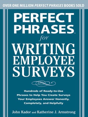 cover image of Perfect Phrases for Writing Employee Surveys